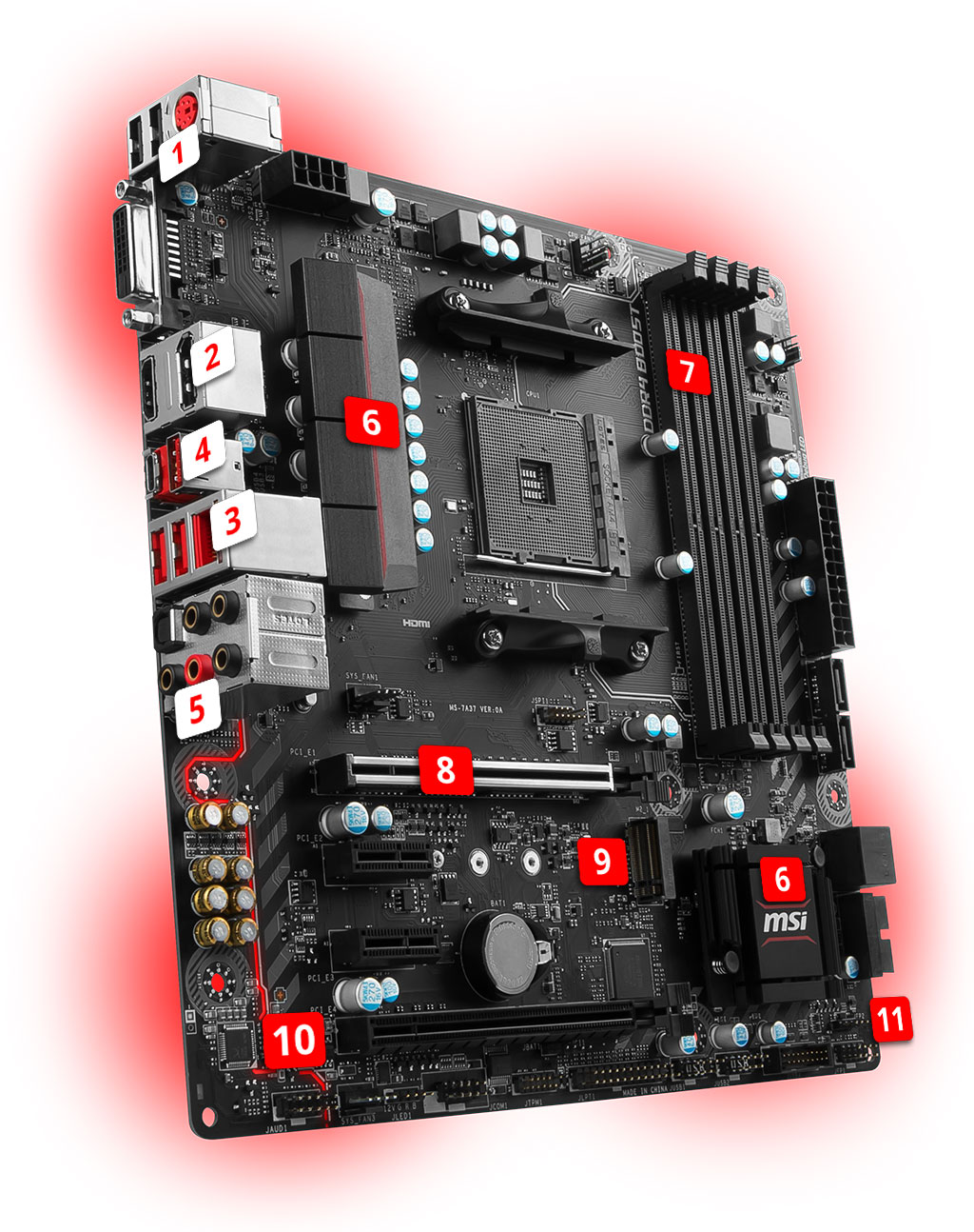 MSI B350M MORTAR overview