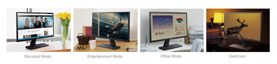 Standard- / Entertainment- / Office-Mode / Darkroom