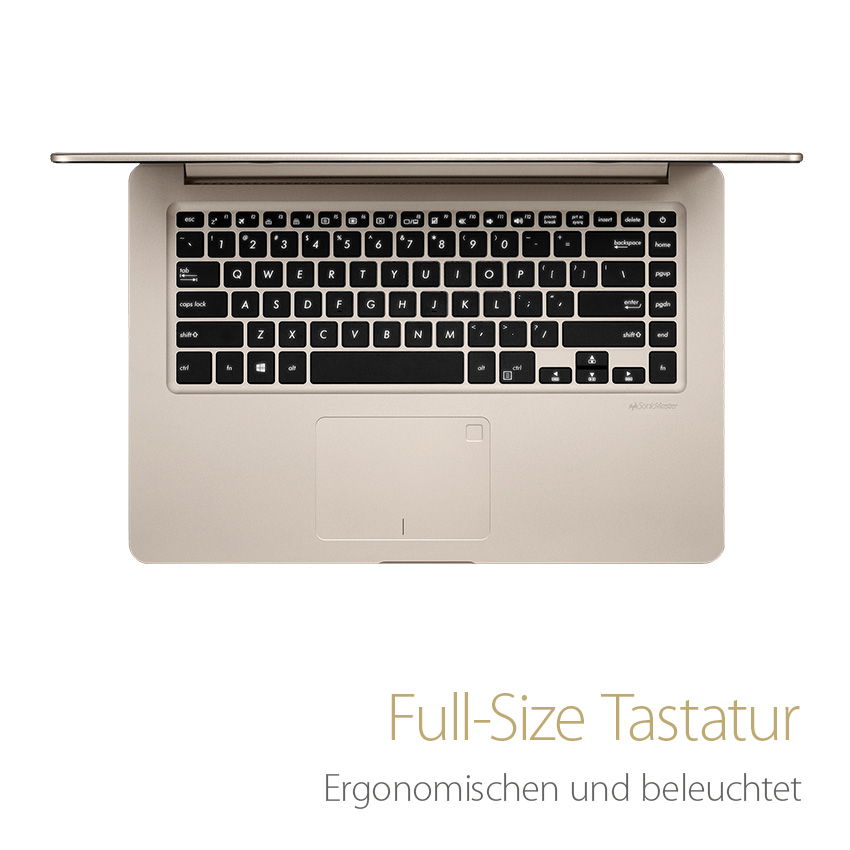 Bedienkomfort - Beleuchtete Full-Size Tastatur
